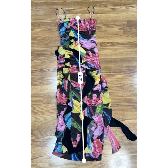 ROCOCO SAND multi floral bodycon Chris Midi Dress small - Picture 9 of 14